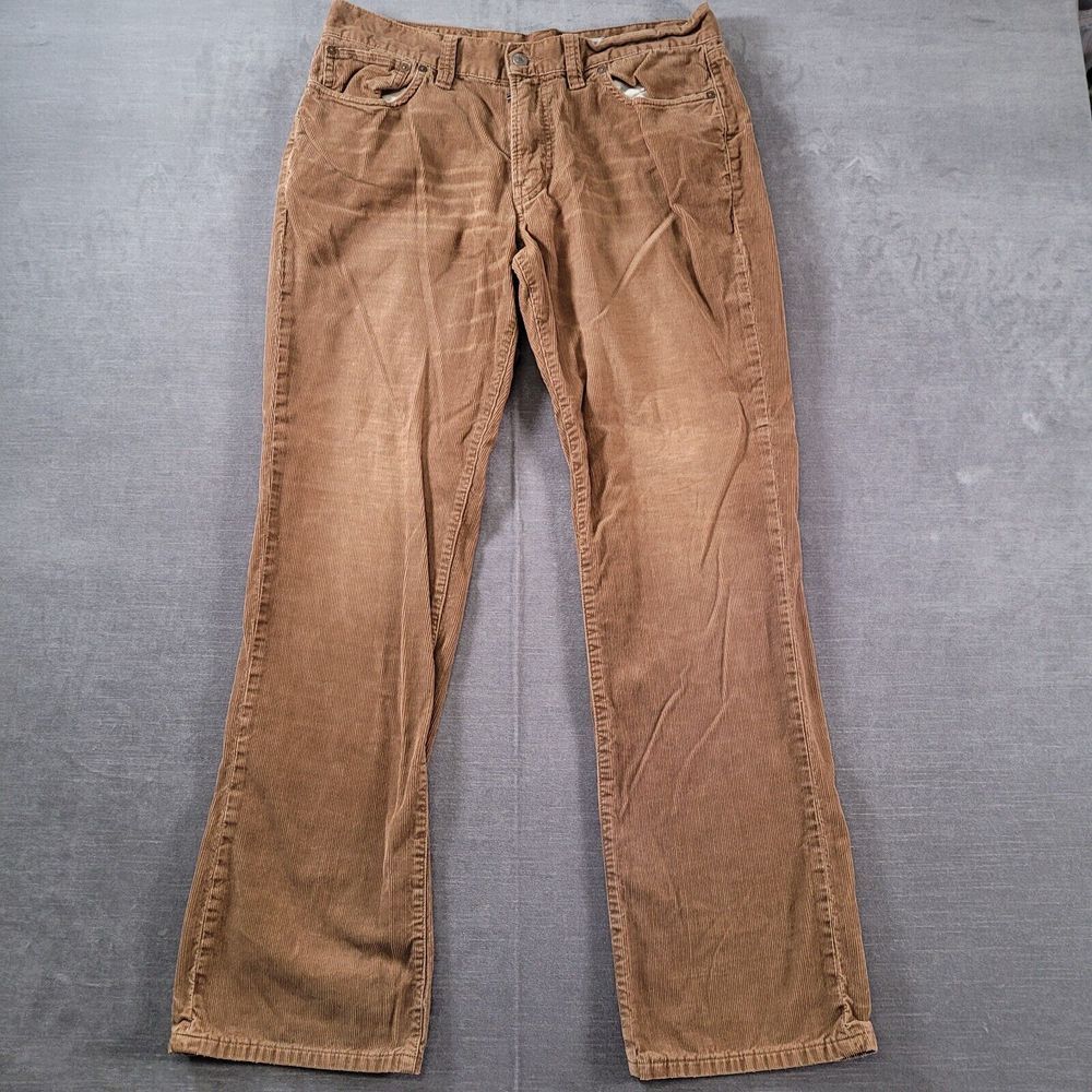 Polo Ralph Lauren Corduroy Brown Pants Chino Mens Actual Size‎ 34 x 31